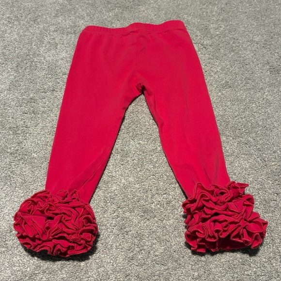Pink Ruffle Leggings - Picture 2 of 3